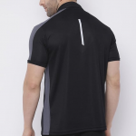Men's Solid Active Sports Wear Polo Half Sleeve Gym T-Shirt