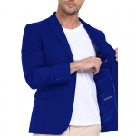 Self Design Textured Tailored Fit Single Breasted Casual Blazer